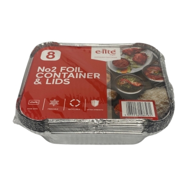 Z FOIL NO2 FOIL CONTAINER & LIDS 8 (24 SETS) elite