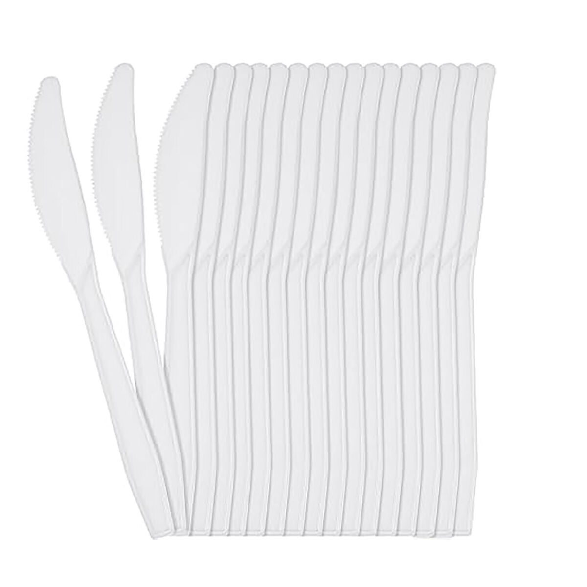 Z PLASTIC WHITE KNIVES (100x24)5 BV9802 VALUE PACK