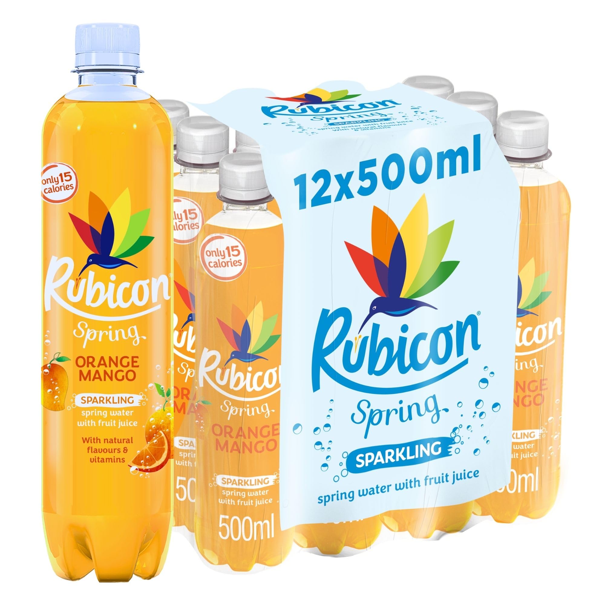 RUBICON SPRING ORANGE & MANGO (500ml x12) £1.19 *