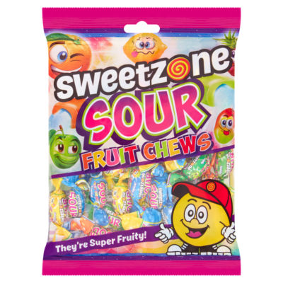 SWEETZONE BAGS SOUR FRUIT CHEWS (12x200g)