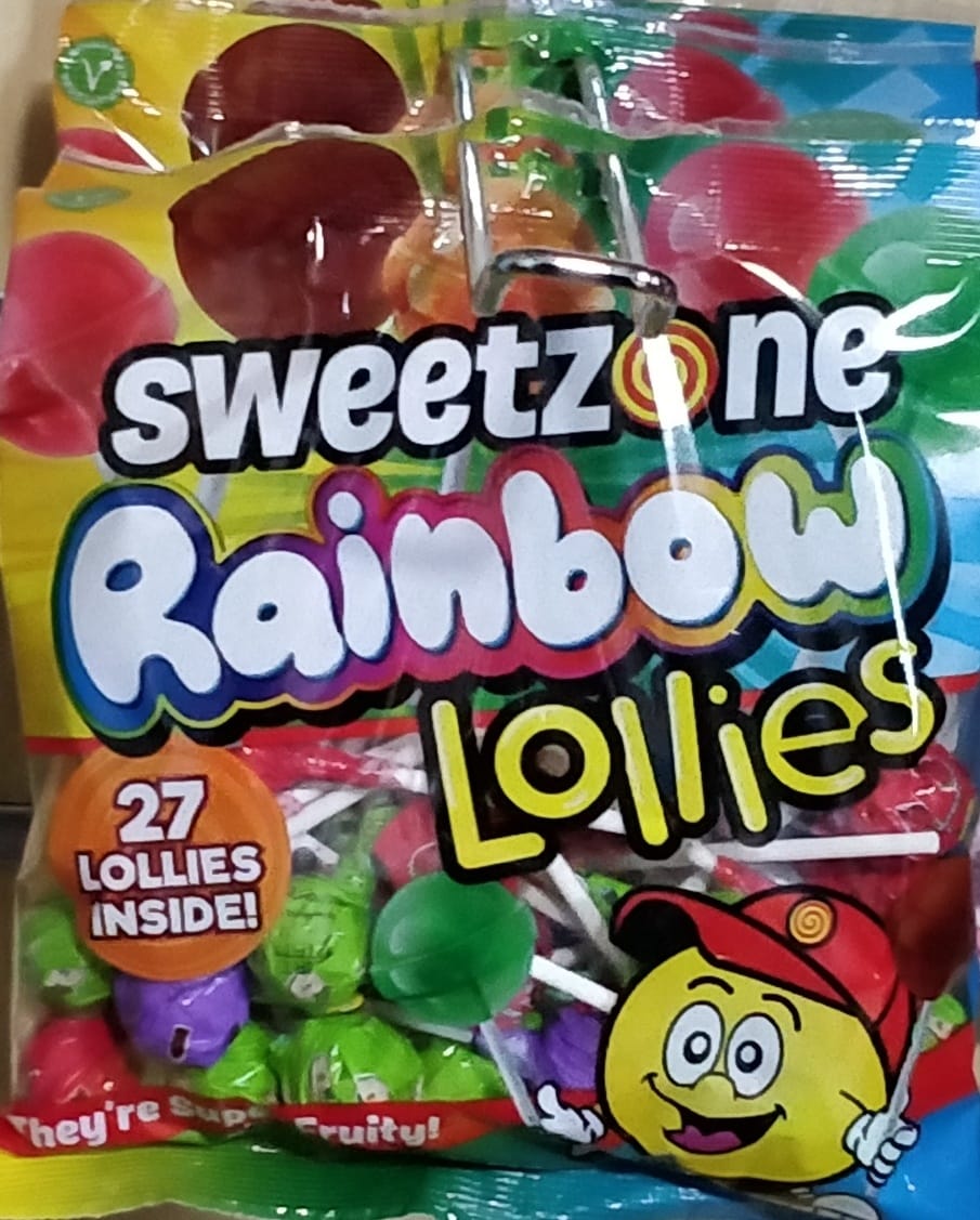 SWEETZONE BAGS RAINBOW LOLLIES (12x182g)