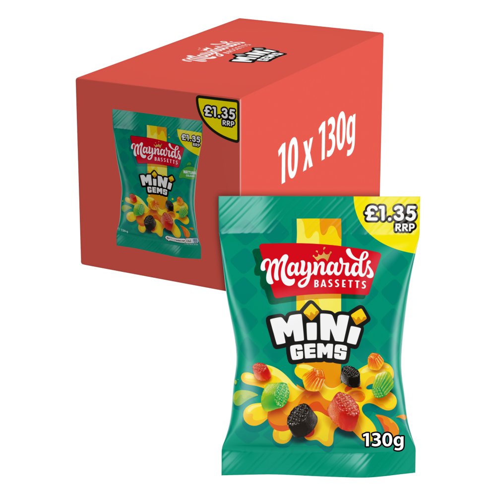 MAYNARDS BAGS MINI GEMS (12x160g) £1.35