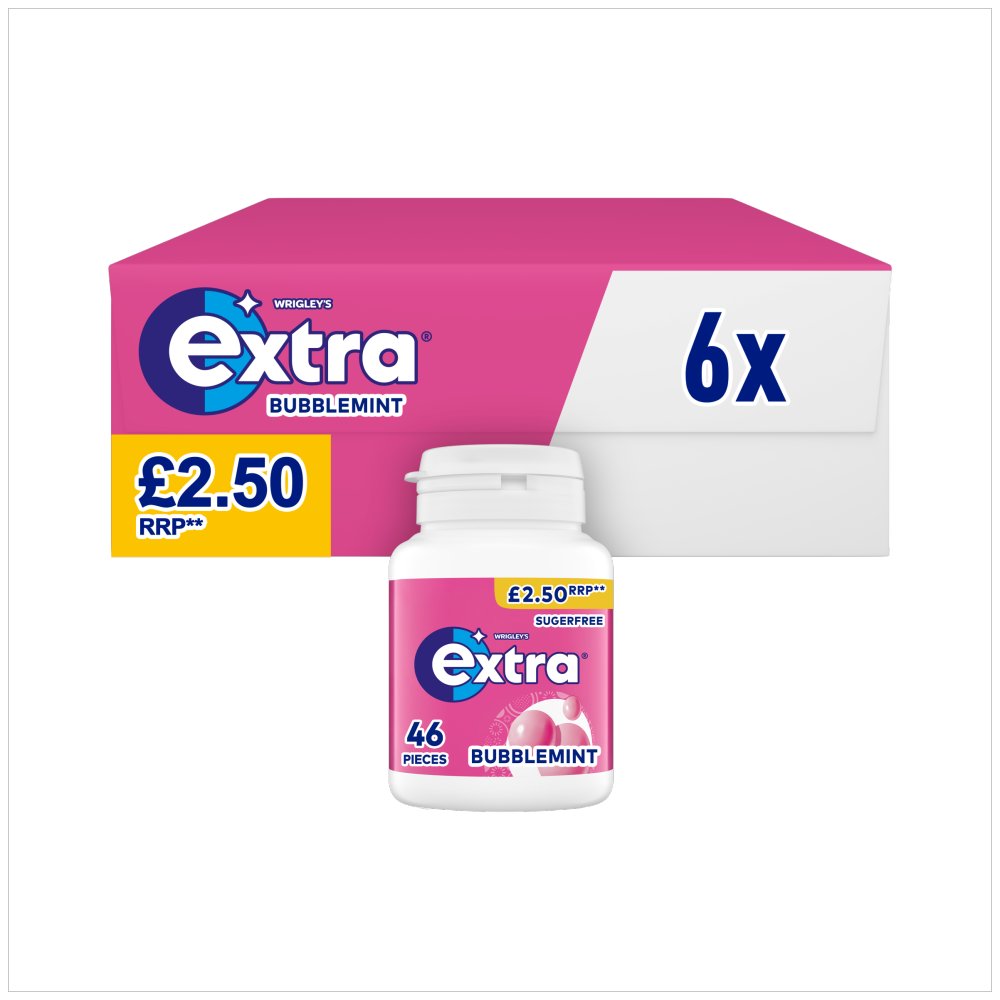 EXTRA BOTTLE BUBBLEMINT (6x46g) £2.50 PINK