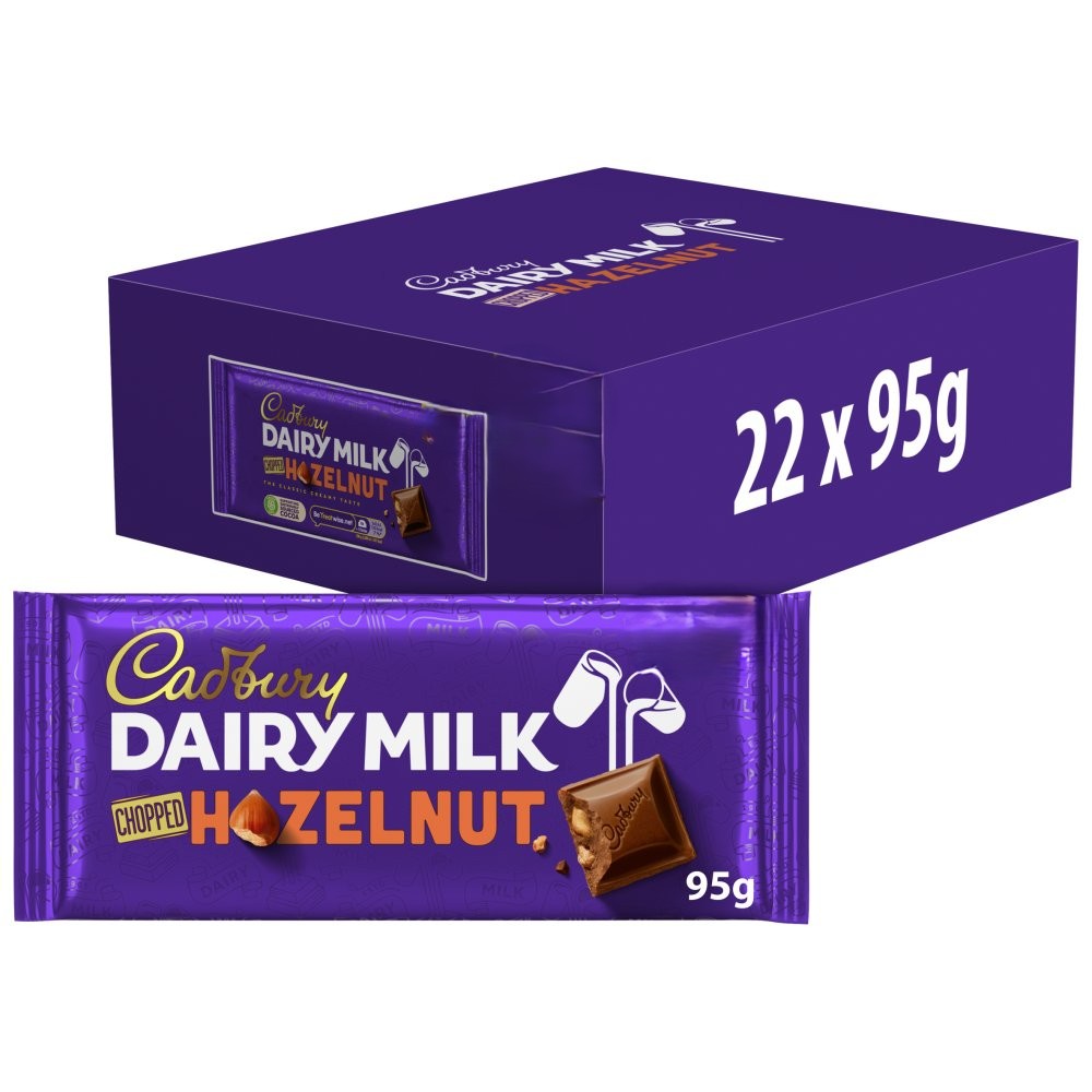 DAIRYMILK BLOCK HAZELNUT (22 x 95g) £1.95