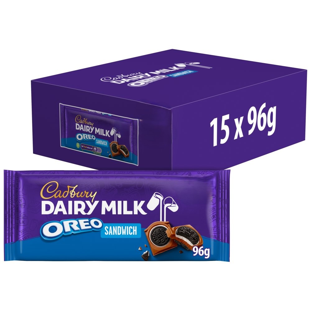 DAIRYMILK BLOCK OREO SANDWICH (15x96g) £1.95