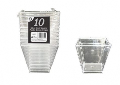 Z DESSERT CUPS 10pc 60ml 2oz HEXAGON (10x24) DD9757