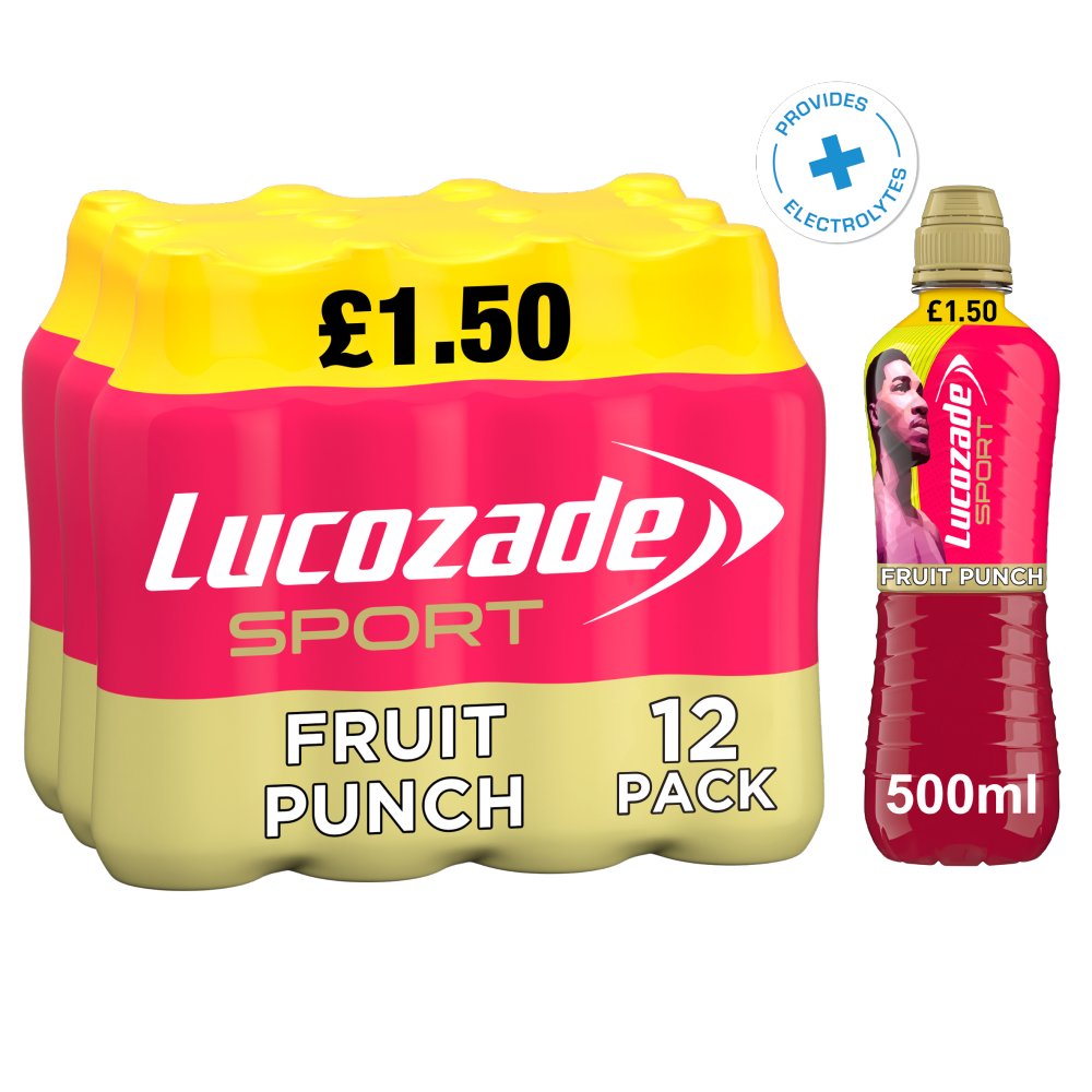 LUCOZADE SPORT FRUIT PUNCH (500ml x12) £1.50