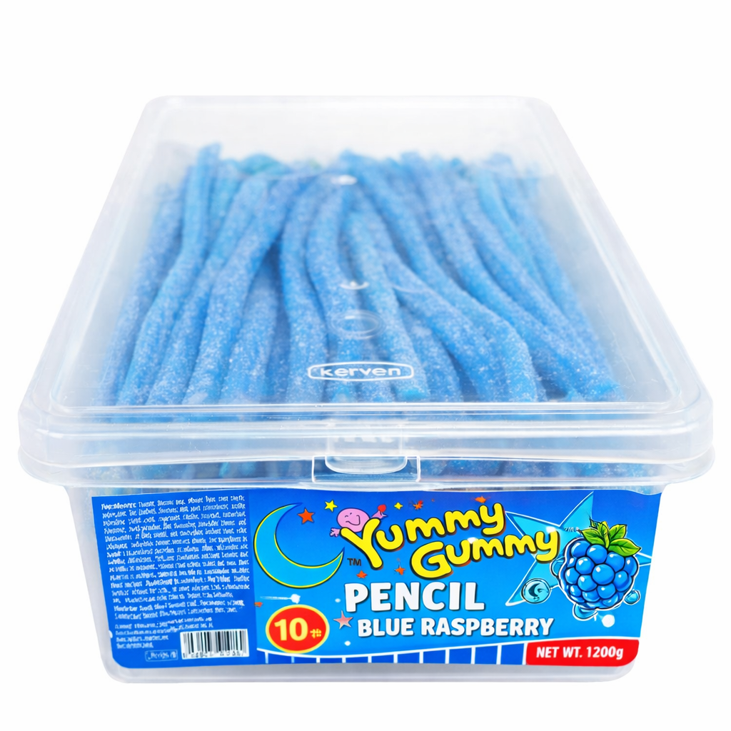 YUMMY GUMMY PENCIL BLUE RASPBERRY (1200g)10P