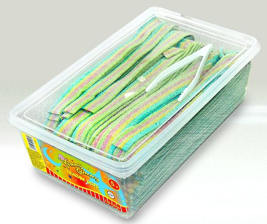 YUMMY GUMMY BELT RAINBOW SOUR BELT SOFT CANDY (1200g)