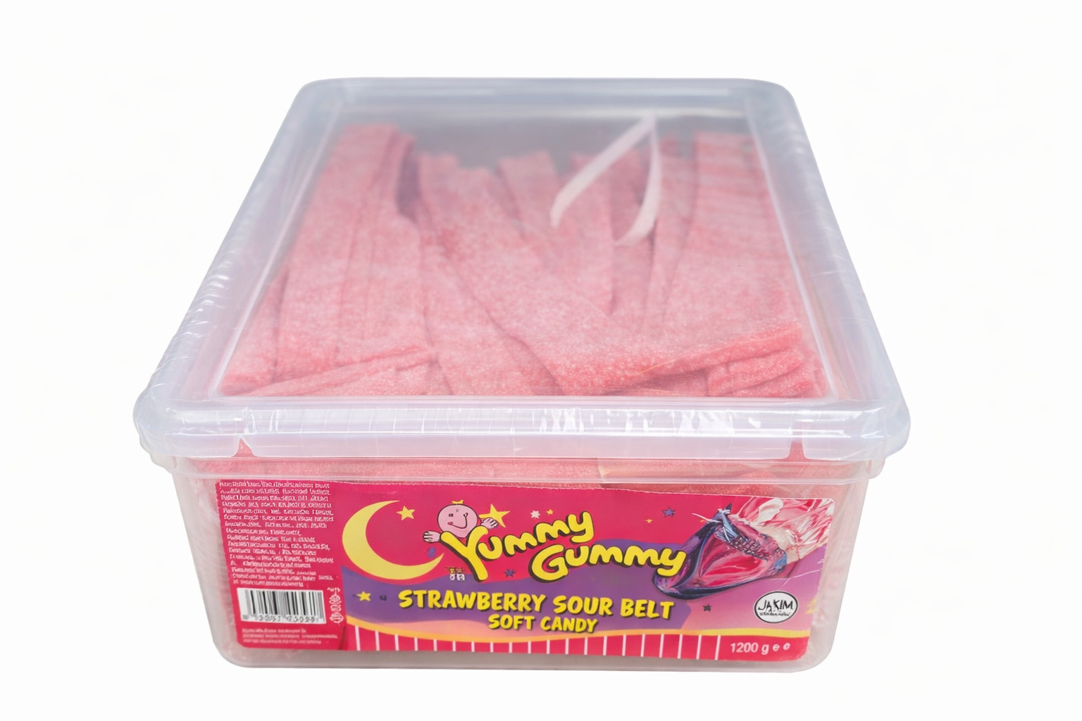 YUMMY GUMMY BELT STRAWBERRY SOUR BELT SOFT CANDY (1200g)