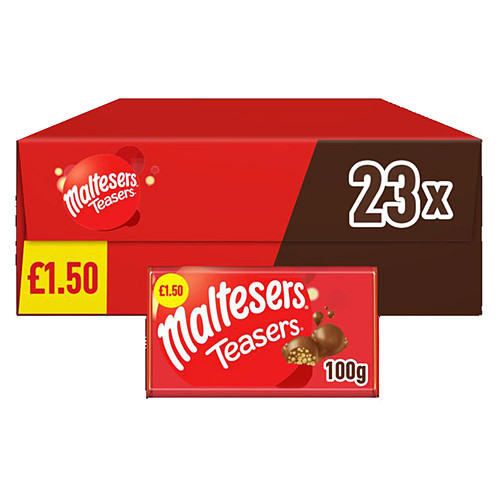 MALTESERS  TEASERS BLOCK (23x100g) £1.50 DS54C