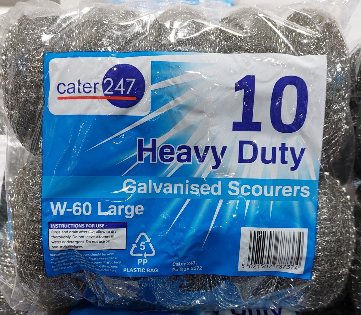 Z W60 GALVANISED STEEL SCOURERS (10 PACK)