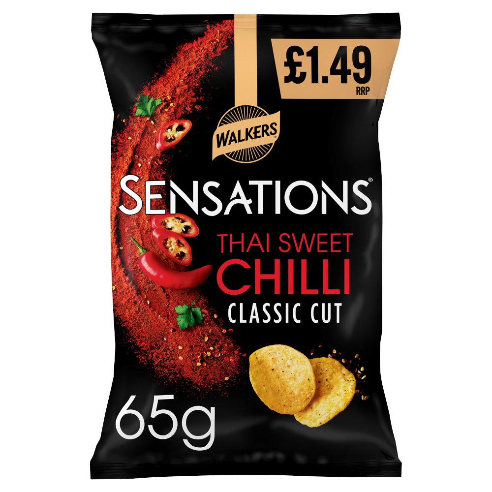 WALKERS SENSATION THAI SWEET CHILLI (18x65g) £1.49 300061929