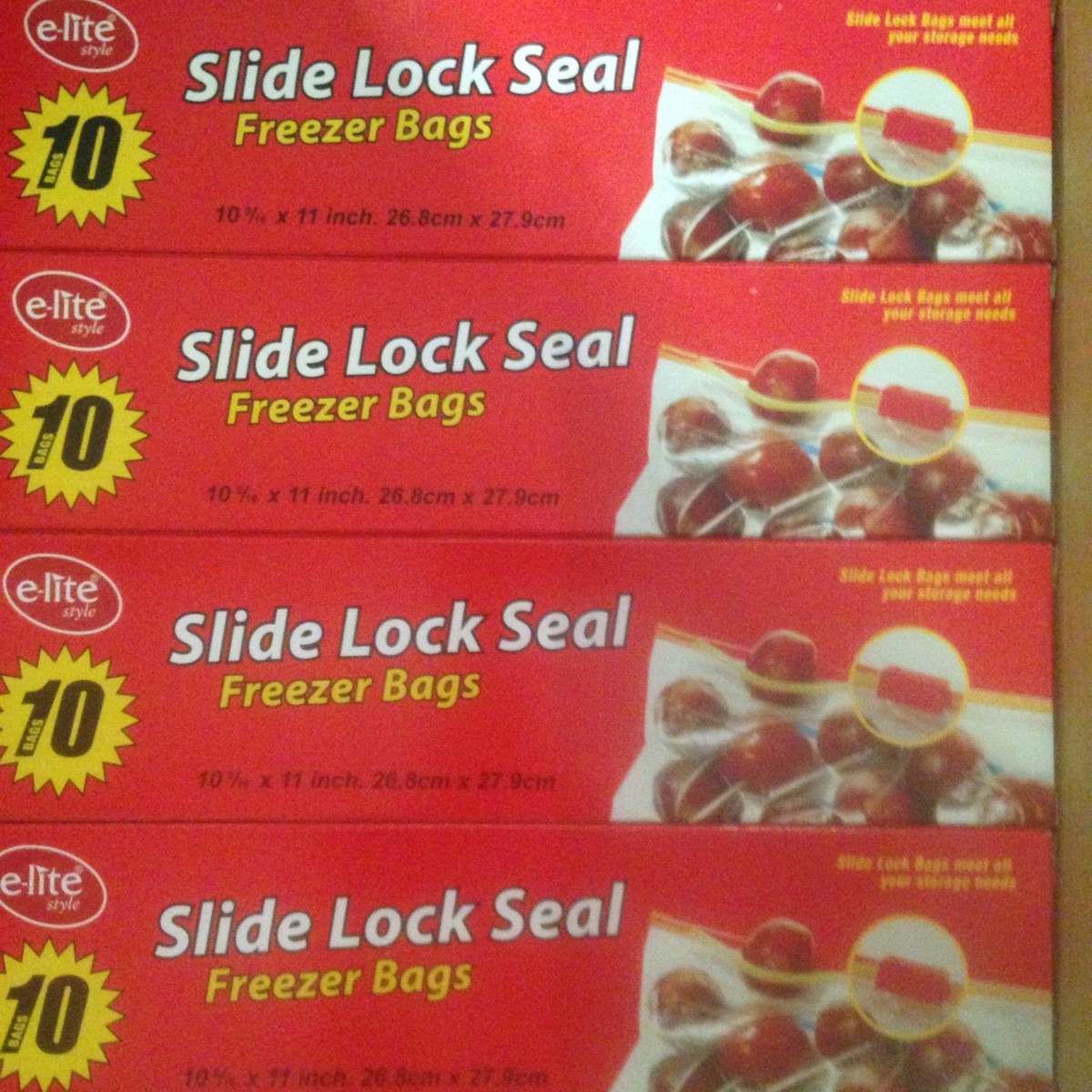 Z FOOD BAGS 15 SLIDE LOCK SEAL (24x15s) elite