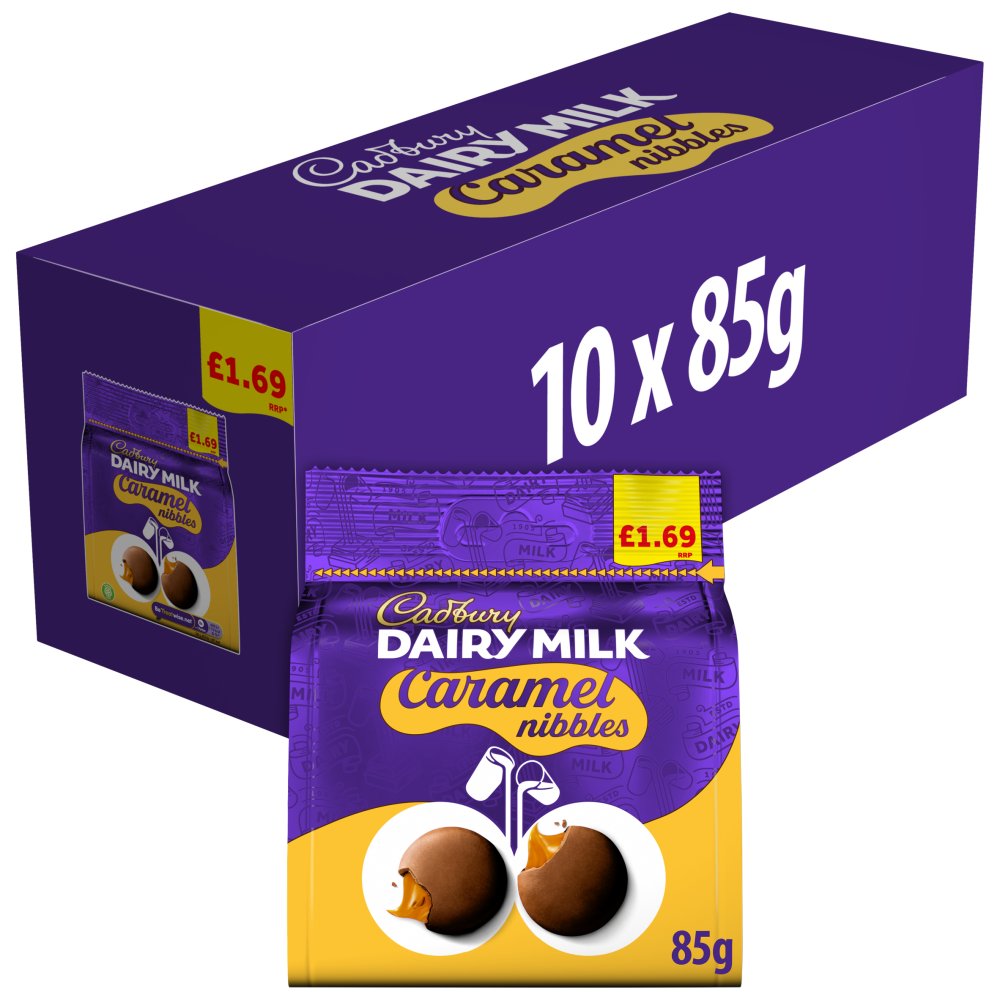 DAIRYMILK BAGS CARAMEL NIBBLES (10x95g) £1.69