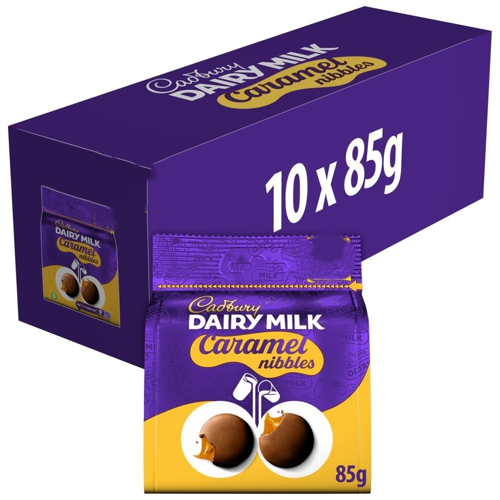 DAIRYMILK BAGS CARAMEL NIBBLES (10x85g) £1.85