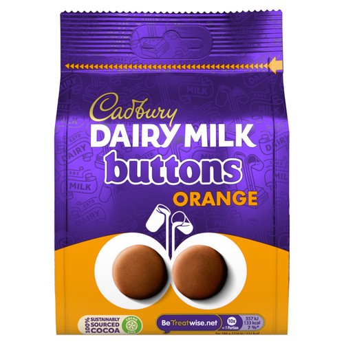 DAIRYMILK BAGS ORANGE BUTTON (10 x 85g) £1.85