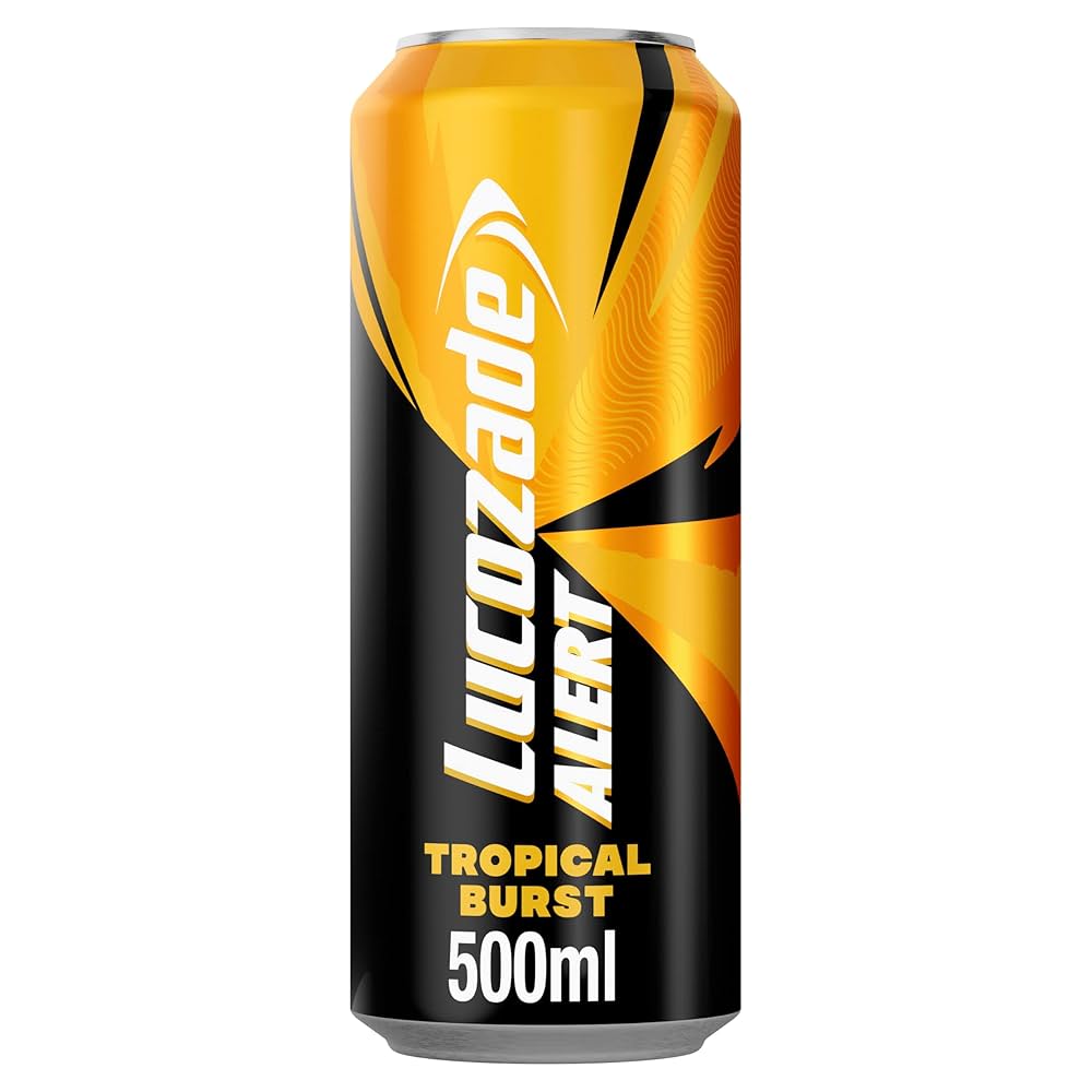 LUCOZADE ALERT TROPICAL BURST CAN (500ml x12) £1