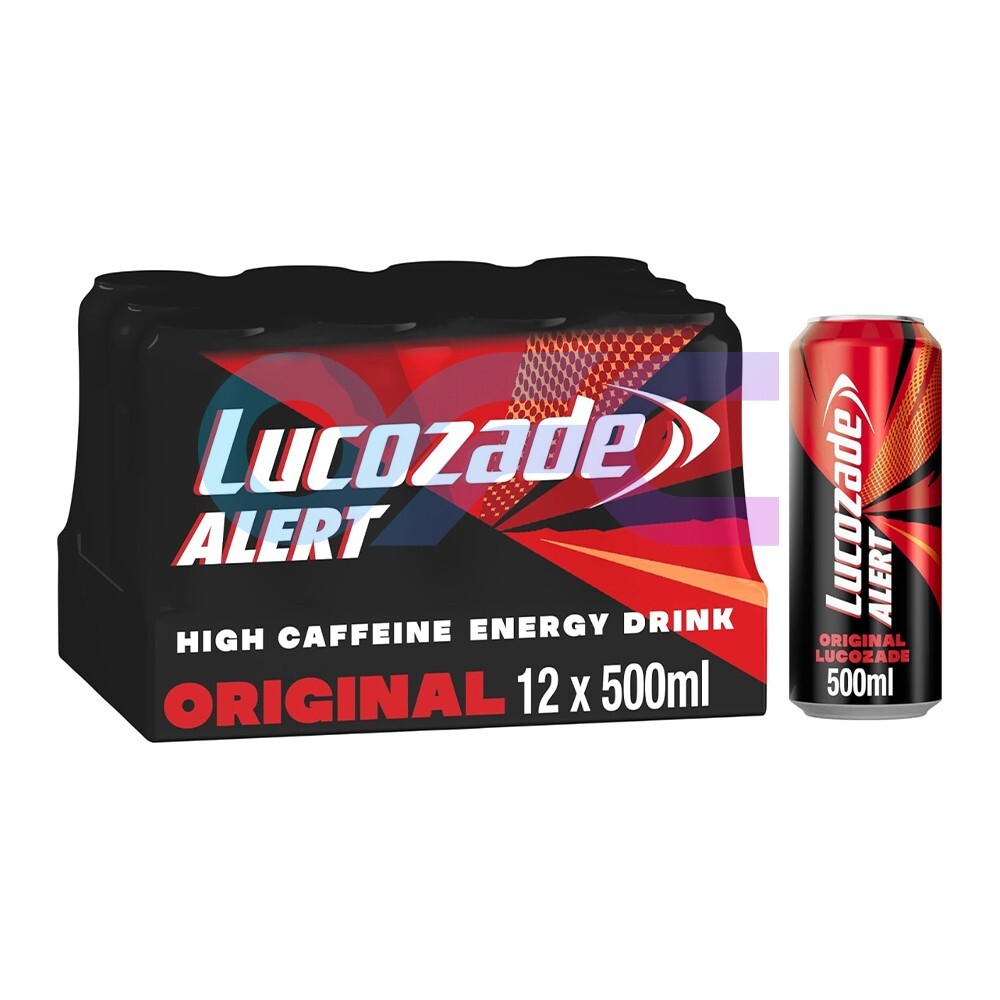 LUCOZADE ALERT ORIGINAL CAN (500ml x12) £1 RED