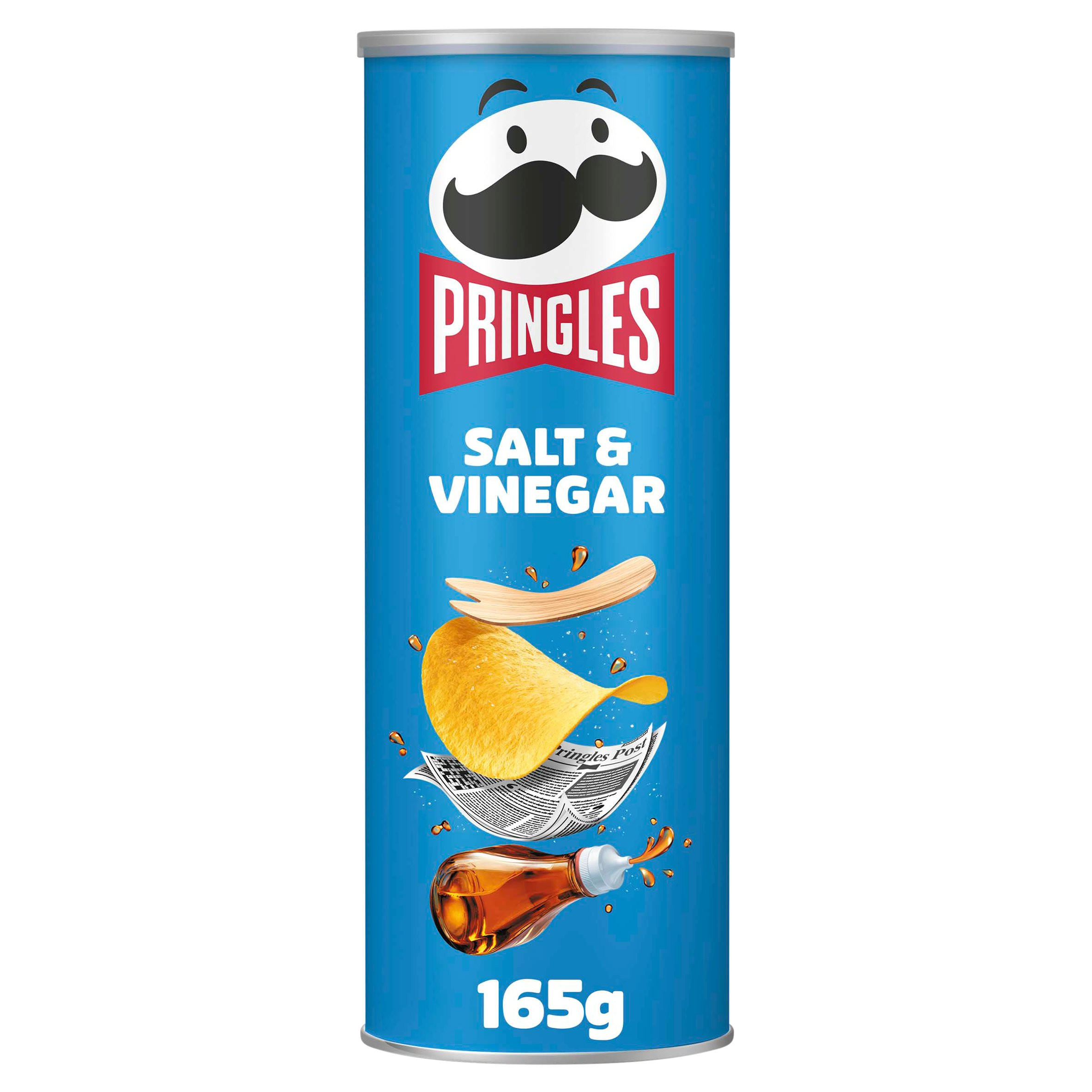 PRINGLES BIG SALT & VINEGAR (165gx6) £2.99 LIGHT BLUE