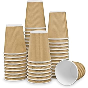 Z CUPS PAPER 16oz BIG BROWN RIPPLE KRAFT (25×20) COMPAC ***