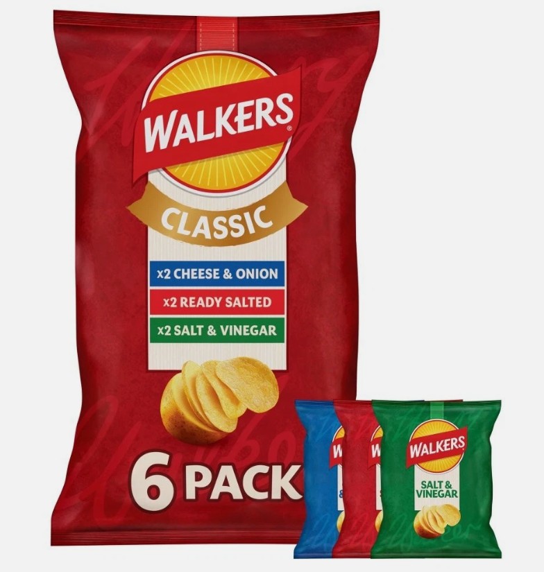 WALKERS MULTIPACKS VARIETY CRISPS (18x6x25g) 30000906
