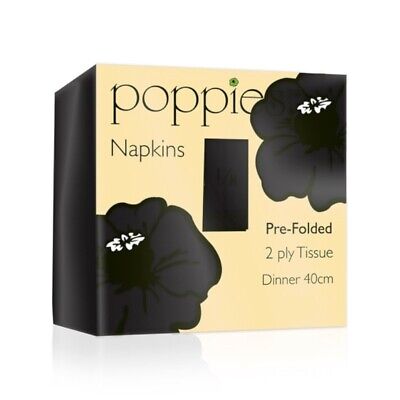 NAPKIN 2 PLY BLACK 40 CM (20x100 ) 2000 COMBINATIONS