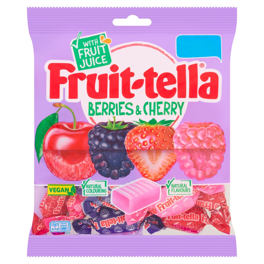 FRUITTELLA BERRIES & CHERRY (12x170g) V £1.25 YELLOW+PINK