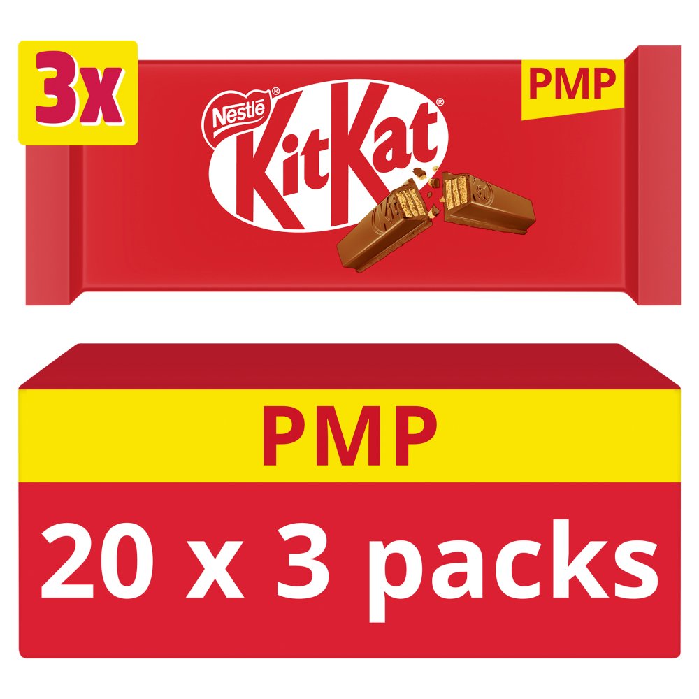 MULTIPACK KITKAT 4 FINGER (3x20x41.5g) 3 BARS RRP £1.89