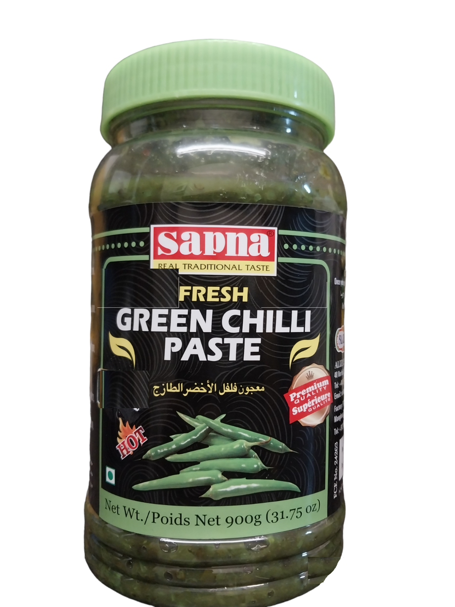 SAPNA GREEN CHILI PASTE  (900gx6)