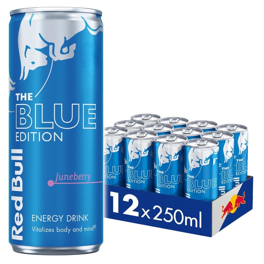 REDBULL THE BLUE EDITION JUNEBERRY (250mlx12) £1.75 BLUE