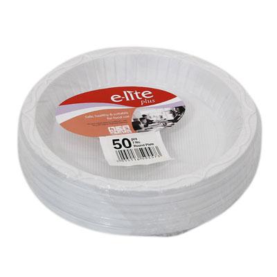Z PLASTIC PLATES 10" 25CM REUSABLE  ECO (40x12 PACK) ELITE
