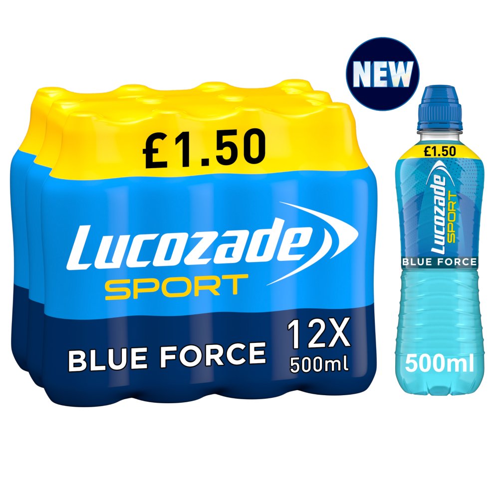 LUCOZADE SPORT BLUE FORCE (500ml x 12) £1.50