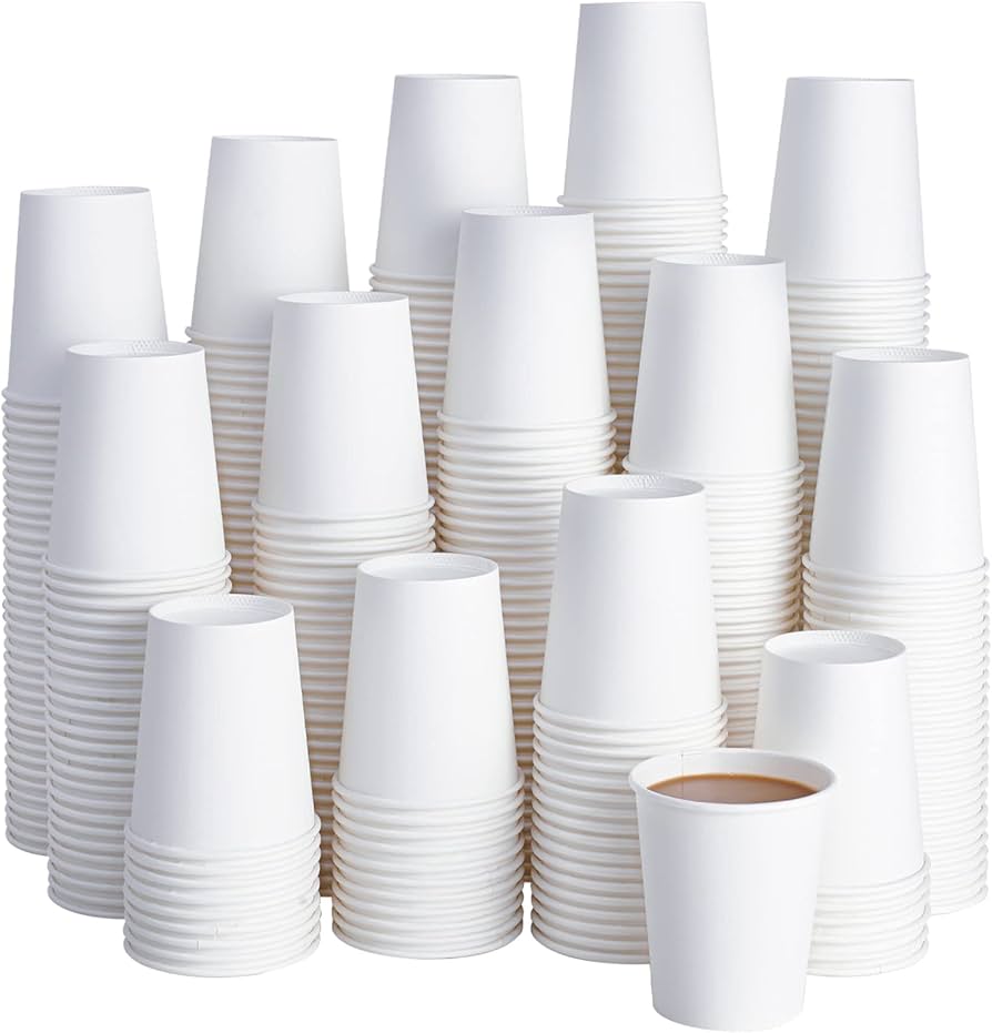 Z CUPS PAPER 8oz WHITE SINGLE WALL CUPS (50PK x20 ) ELITE
