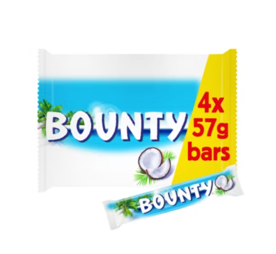 MULTIPACK BOUNTY CHOCOLATE 12x(4x57g) RRP£2.50 DJ73Y