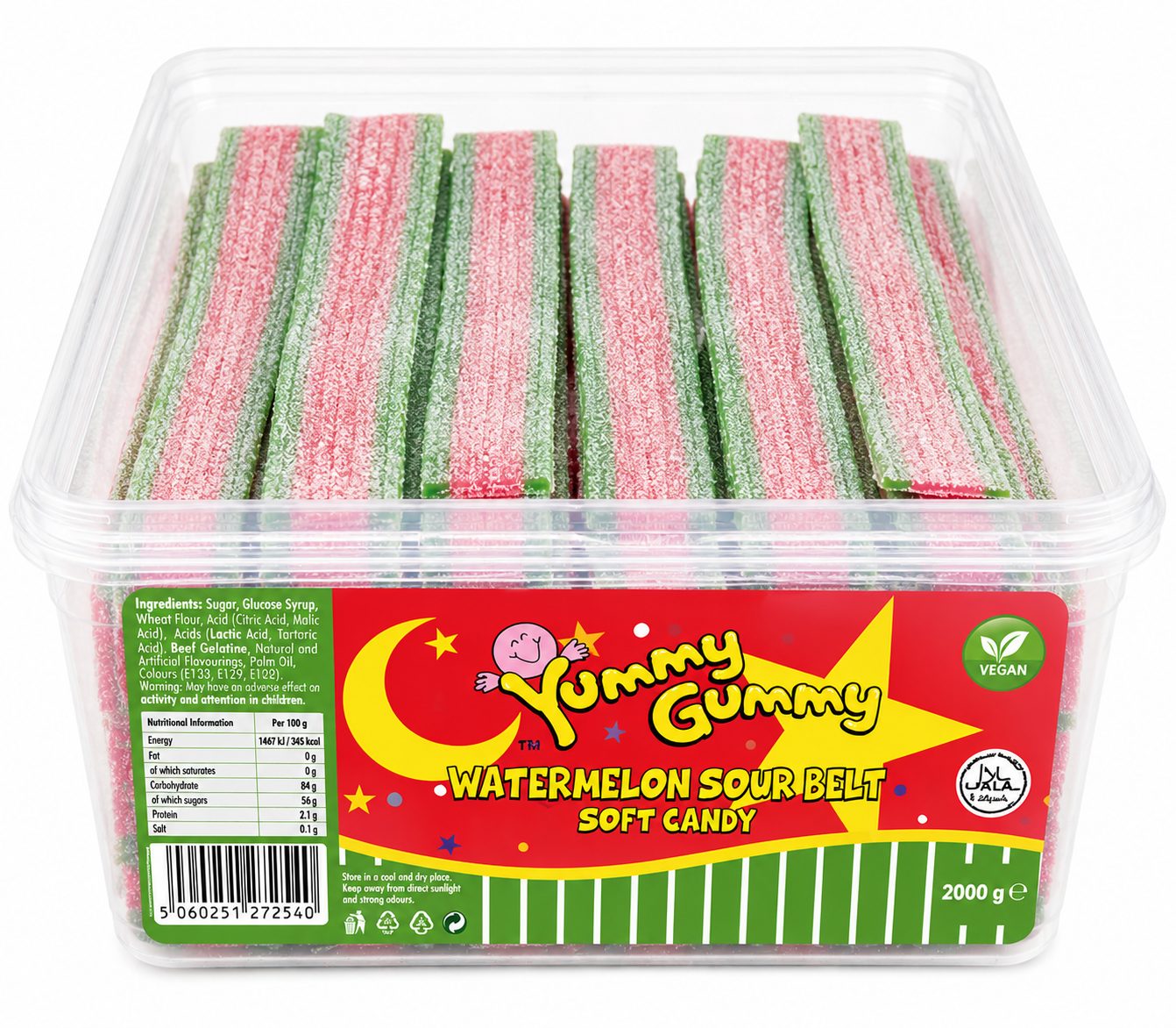 YUMMY GUMMY BELT WATERMELON SOUR BELT (1200g)