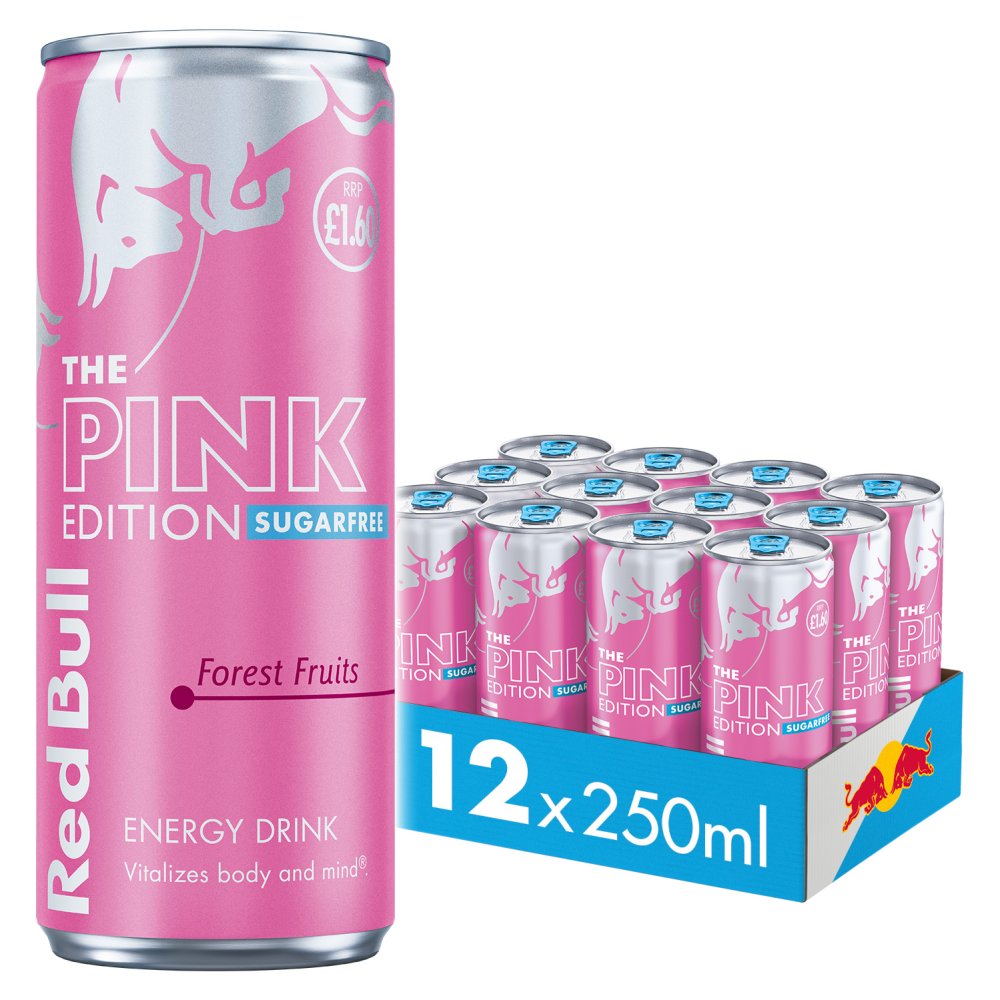 REDBULL THE PINK EDITION FOREST FRUITS(250mlx12) £1.60