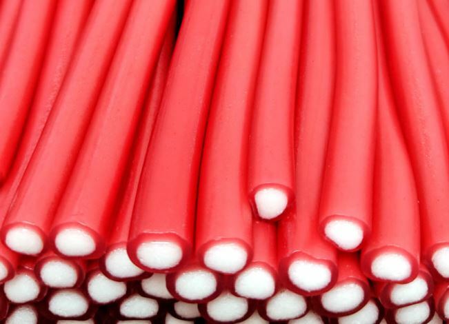 YUMMY GUMMY BAG FILLID CANDY STRAWBERRY PENCIL (12x160g) RED