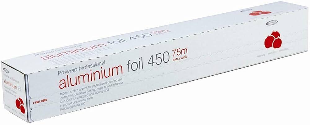 Z FOIL EXTRA STRONG KITCHEN FOIL JUMBO ROL18"75m (450mm x75m x 6) ALU WRAP MAJESTIC
