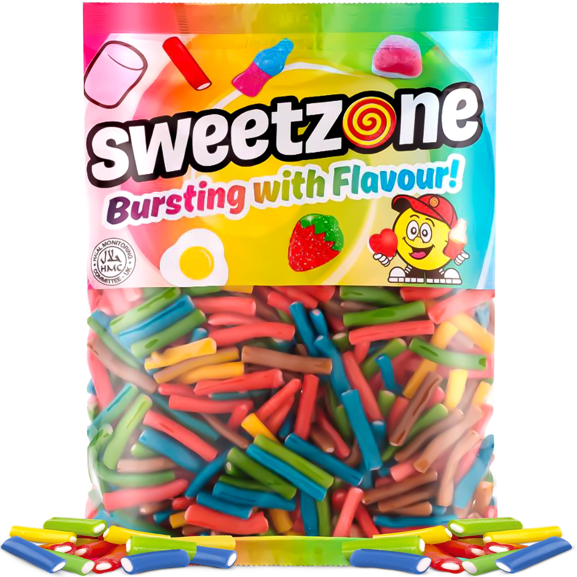 SWEETZONE BAGS SOUR MINI ASSORTED PENCILS (12x180G) NEW