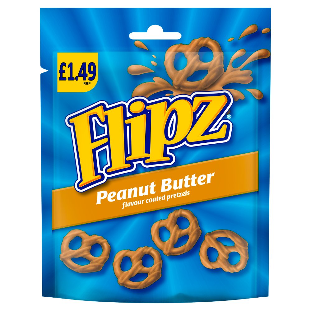 FLIPZ PEANUT BUTTER FLAVOUR COATED (12x80g) £1.49/44876