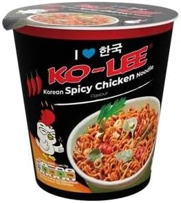 KOLEE CUPS KOREAN SPICY CHICKEN NOODLES (65G x 6) BLACK