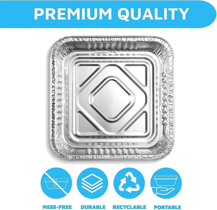 Z FOIL 2PC 9"x 9" FOIL CONTAINERS & LIDS (2x22)DID FS 5334 NEW