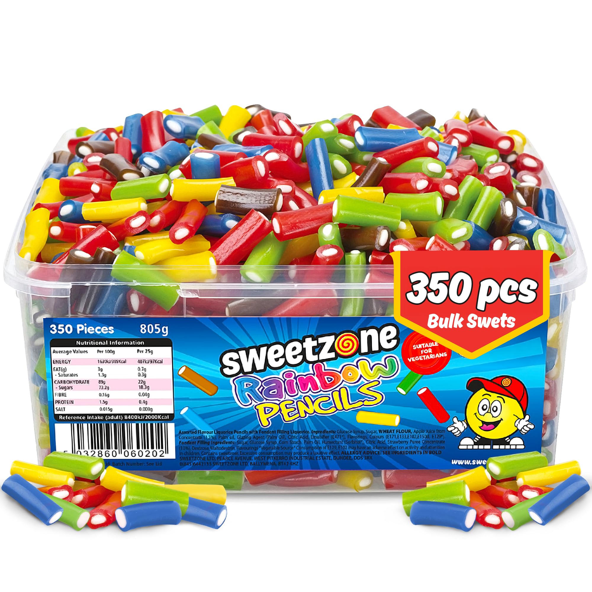 SWEETZONE TUB RAINBOW PENCIL (350PCS x 805g ) 2P