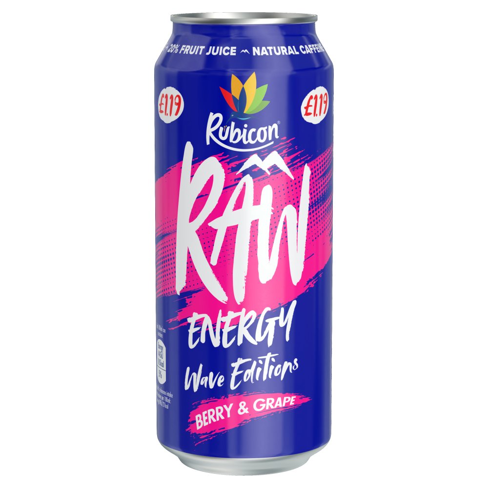 RUBICON RAW BERRY & GRAPE (500ml x12) £1.19