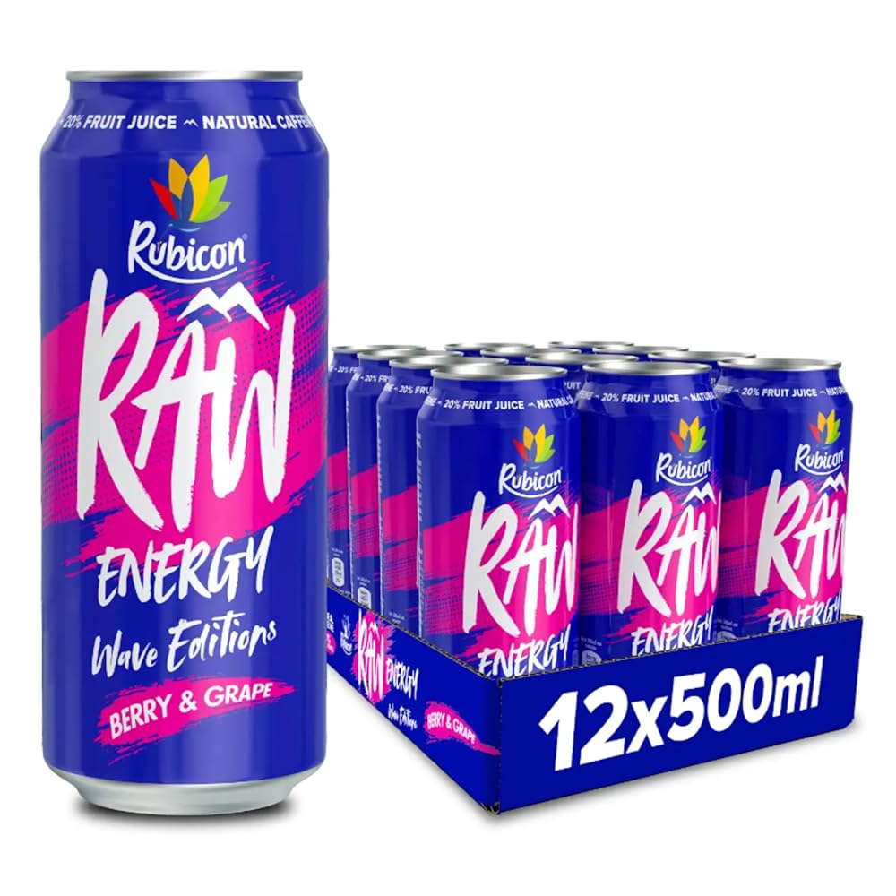 RUBICON RAW BERRY & GRAPE (500ml x12) £1.19