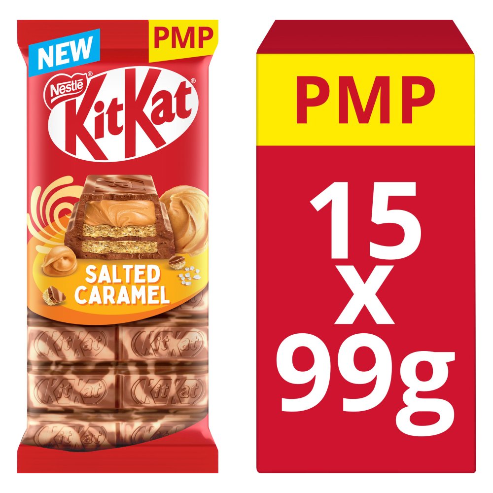 KITKAT BLOCK SALTED CARAMEL (99gx15)  £1.50