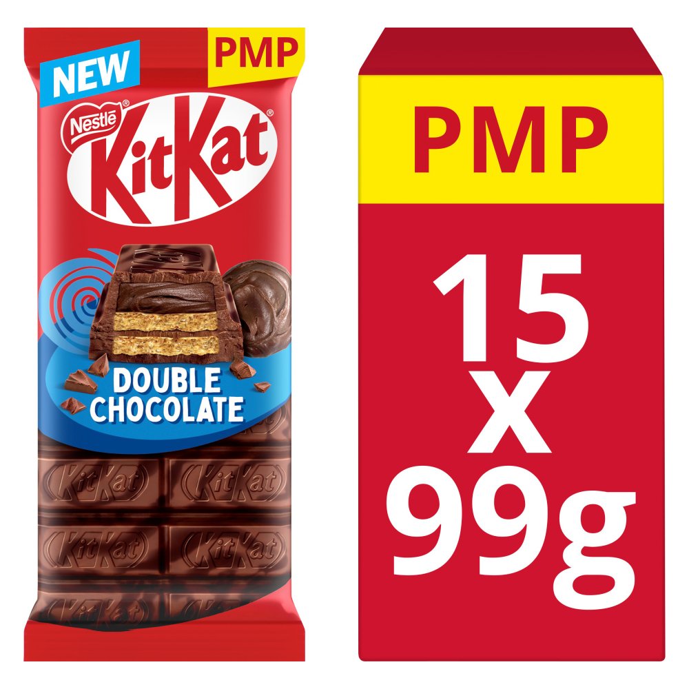 KITKAT BLOCK DOUBEL CHOCOLATE  (99gx15)  £1.50