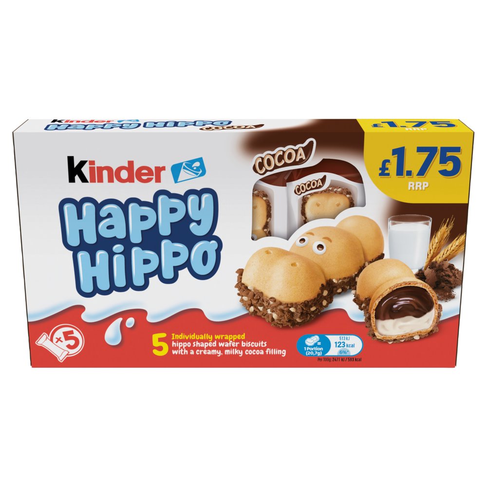 KINDER MULTIPACK HAPPY HIPPO COCO BISCUIT (10x5x103g)£1.75