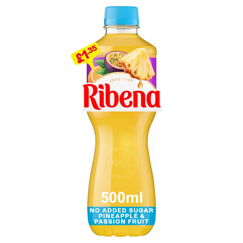RIBENA PINEAPPLE & PASSION (500mlx12) PM £1.35